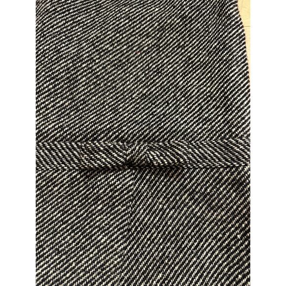 Vintage Diagonal Striped Black White Wool A- Line Skirt 26" Waist - Picture 3 of 4